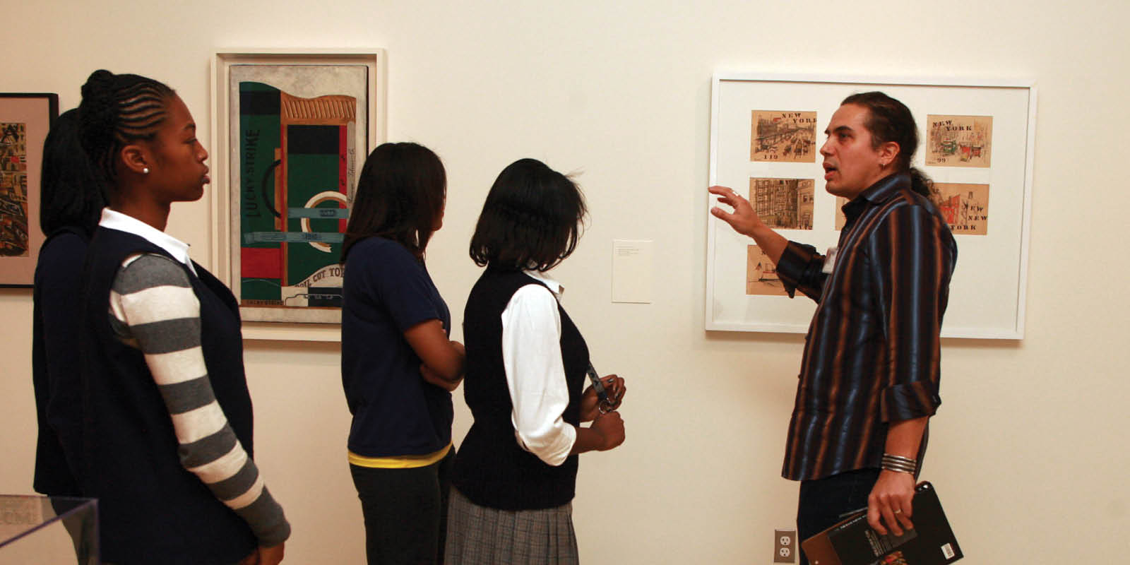 Young adults visiting the museum