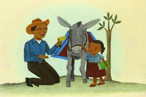 Waiting for the Biblioburro illustration by John Parra